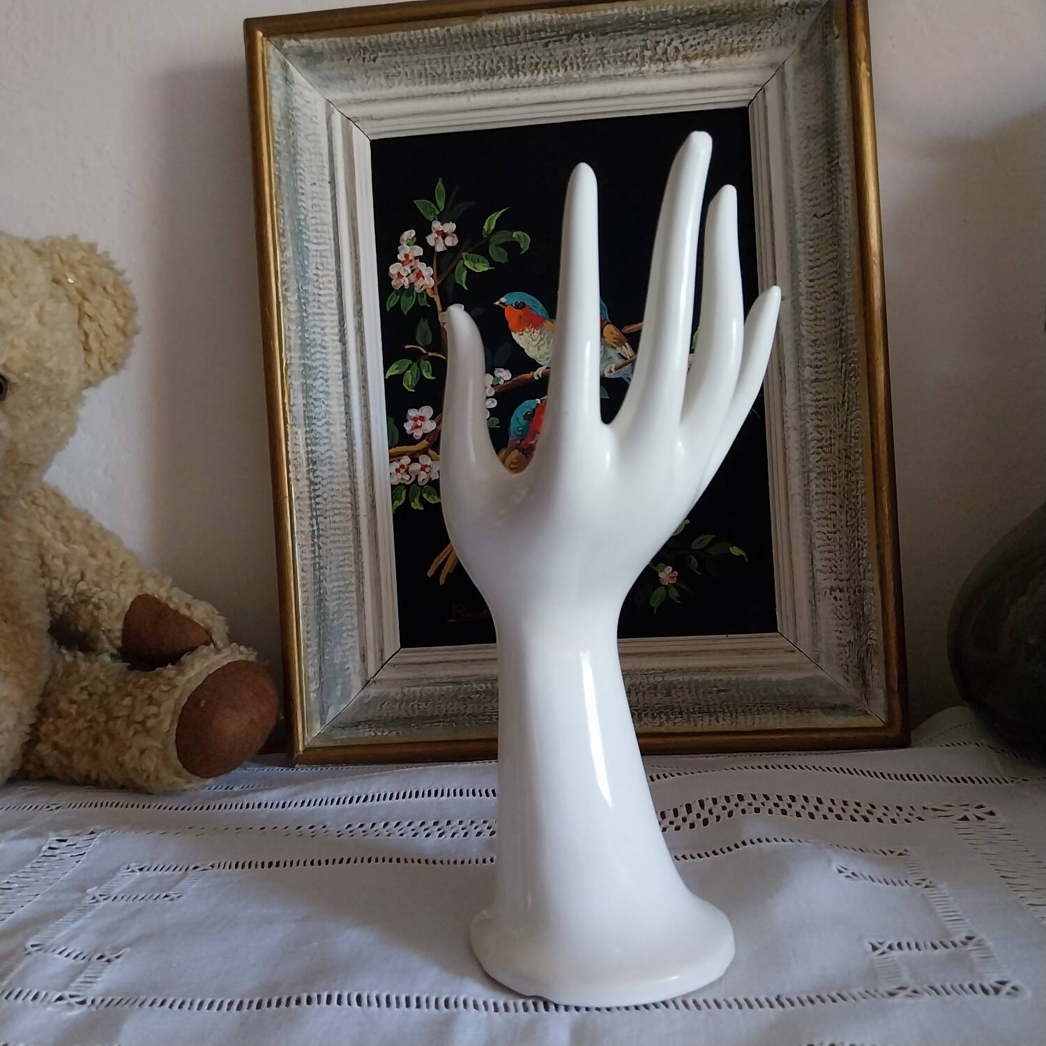 Vintage hand-shaped soliflore ring sizer