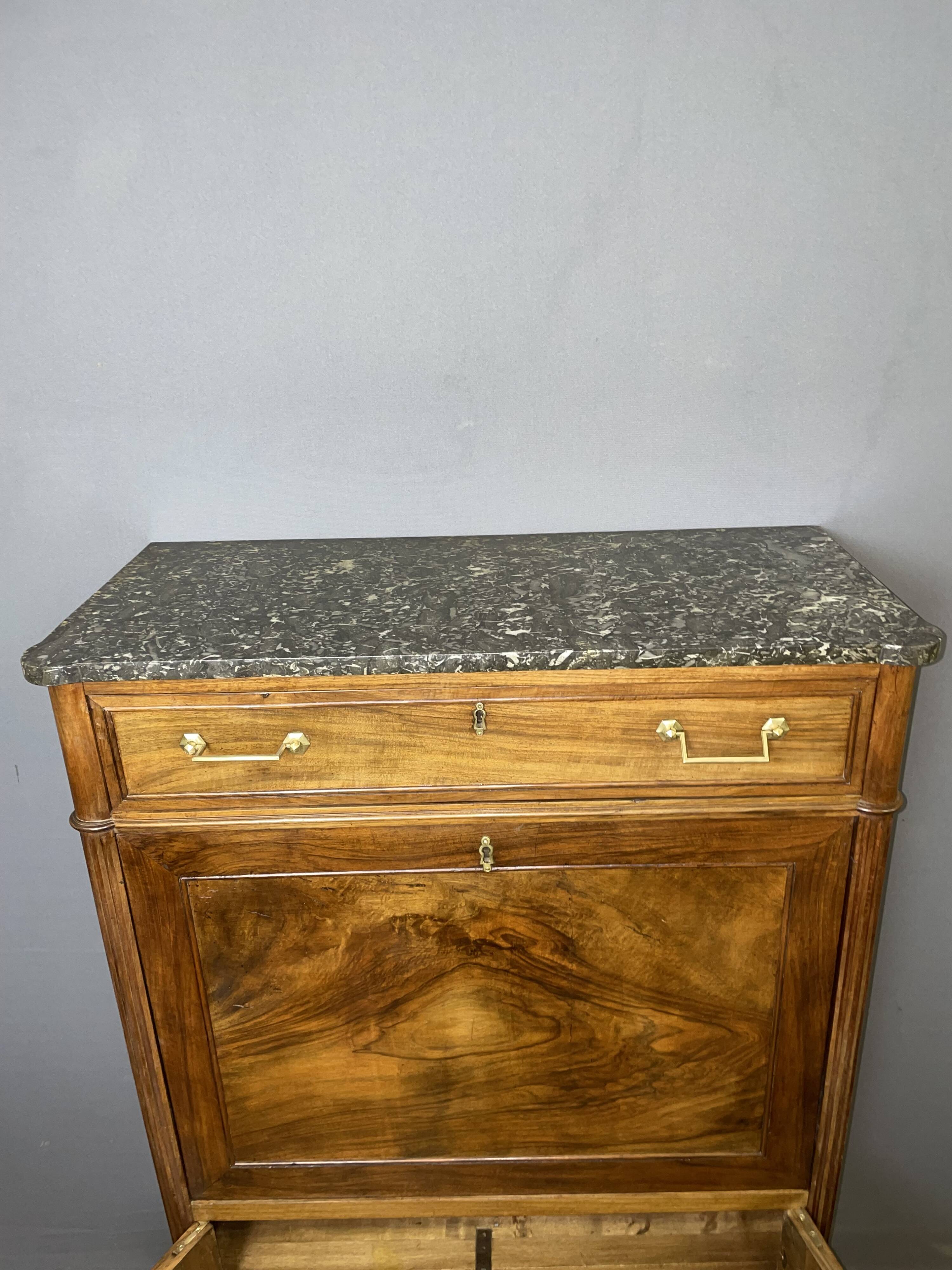 Louis XVI period walnut secretary