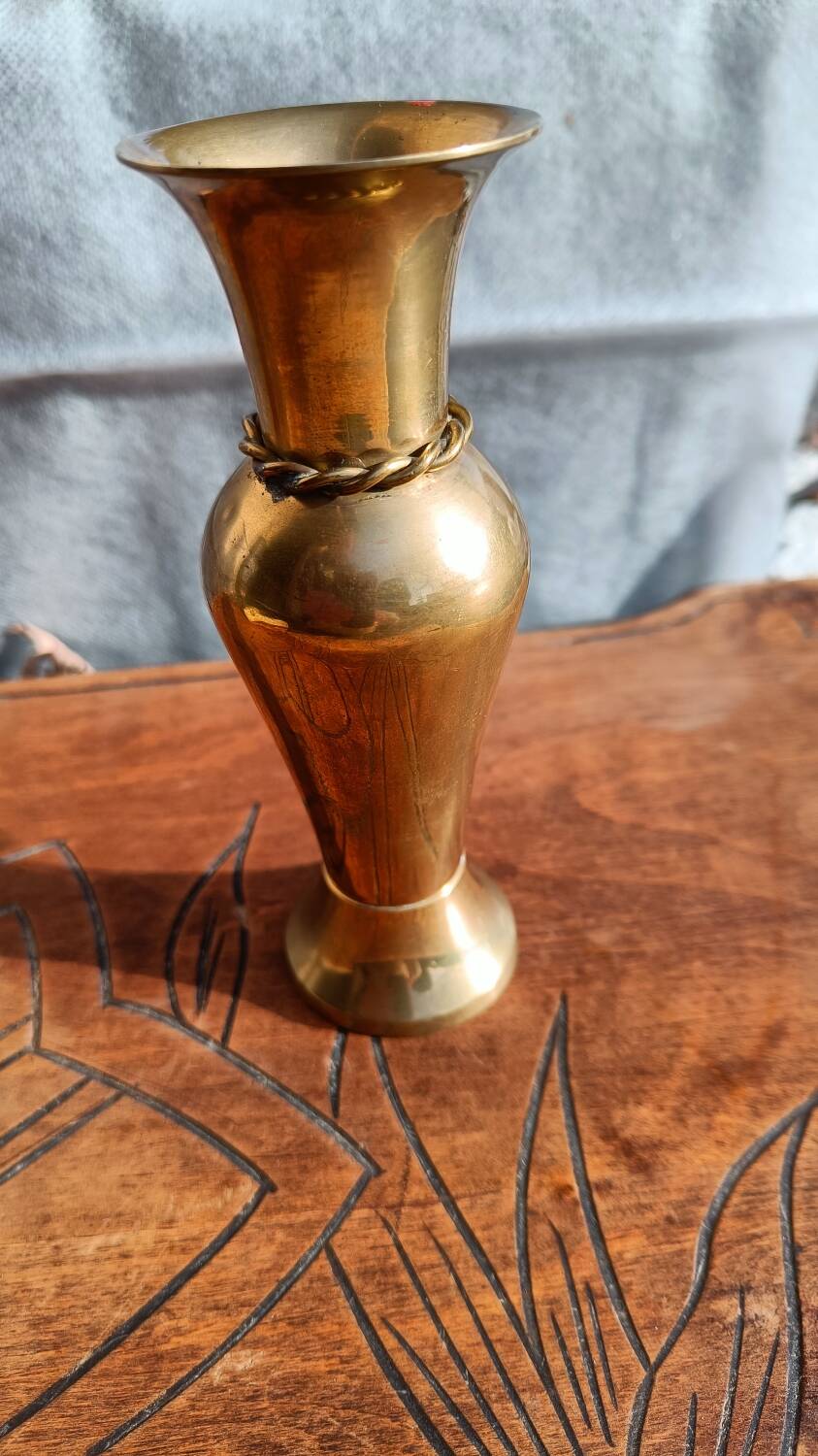 Vintage brass vase