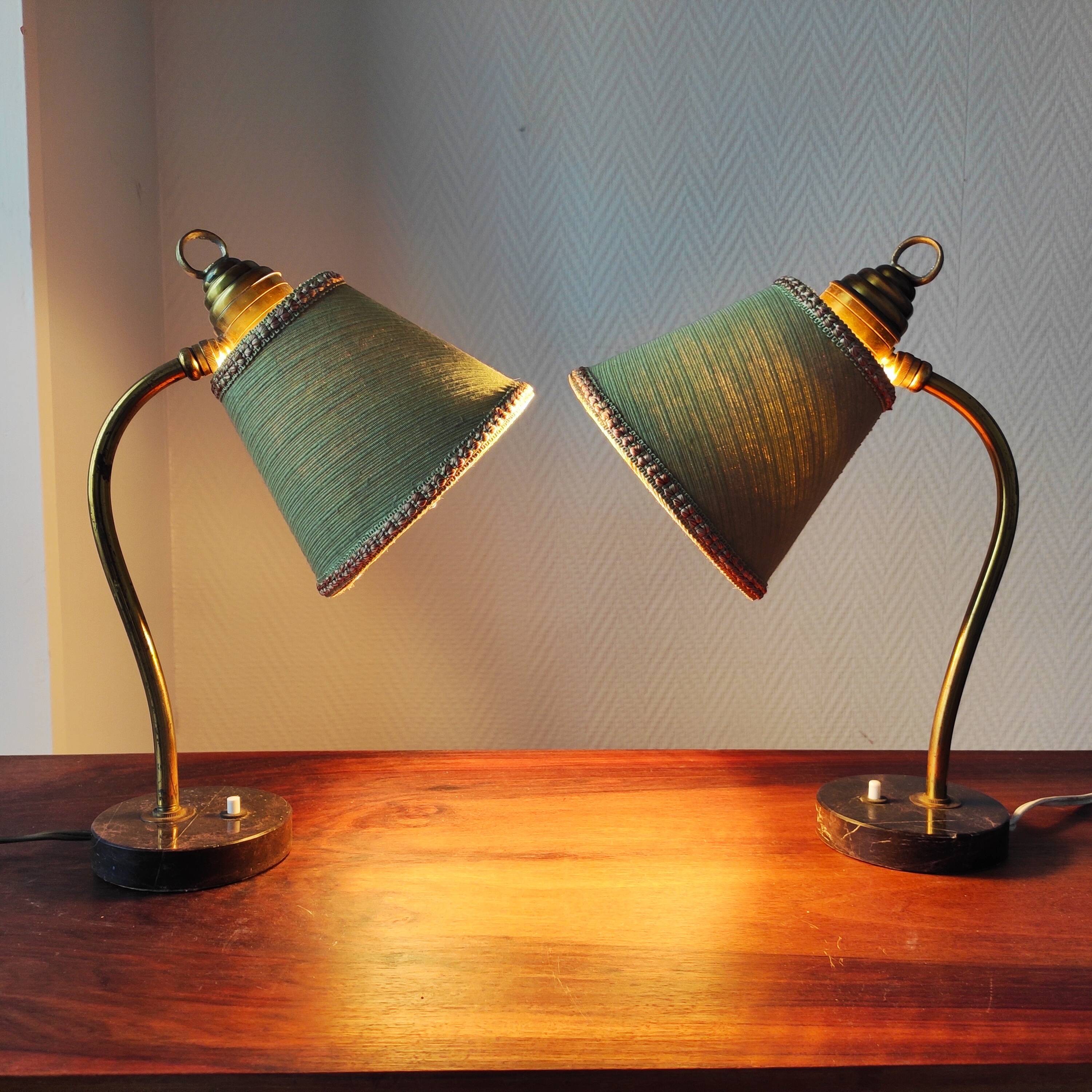 Pair of art deco lamps 1940/50