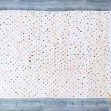Tapis Marocain en Laine - Éclats de Couleurs sur Fond Blanc 150cmx250cm
