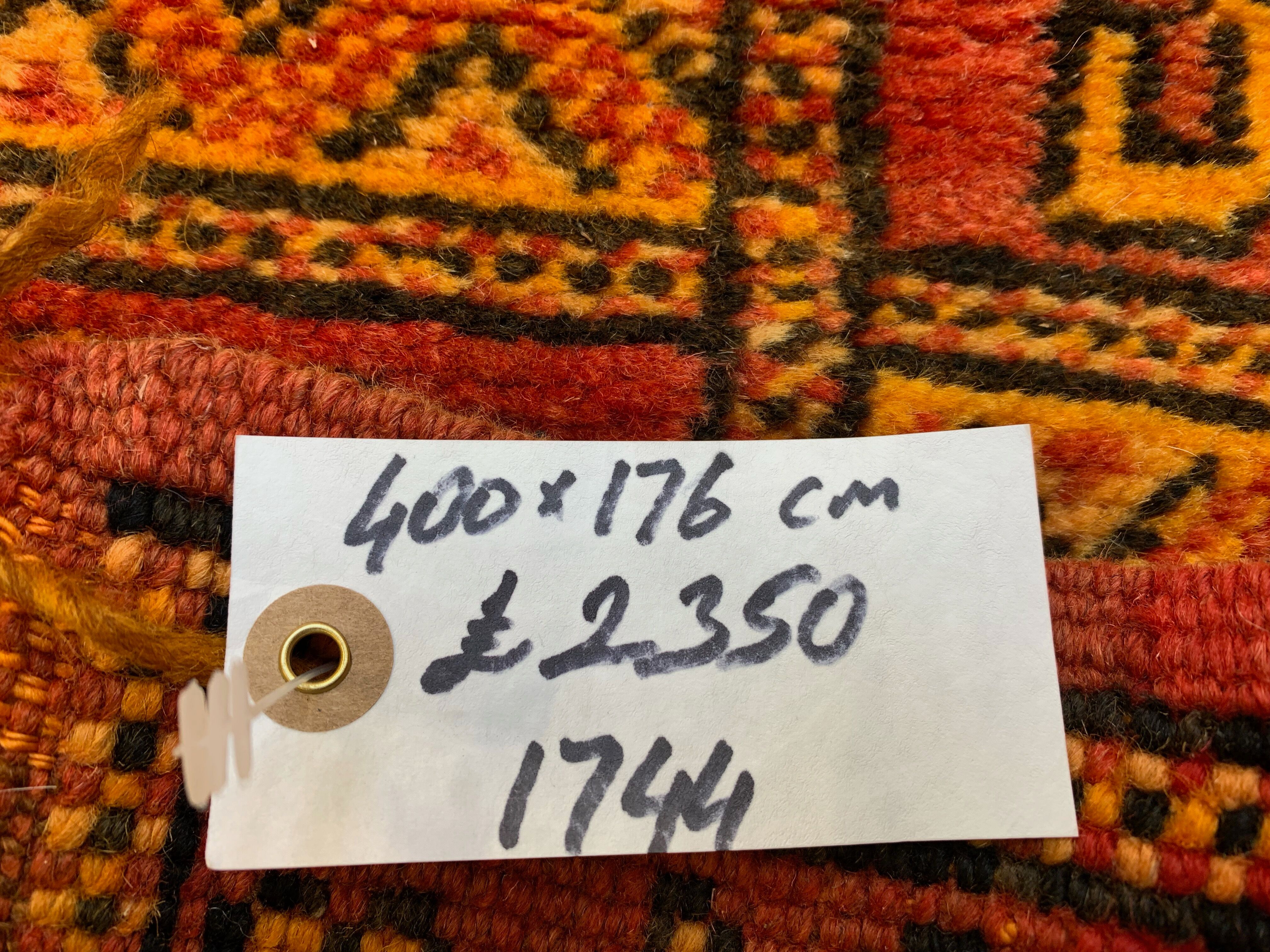 Vintage moroccan rug 400x176 cm berber atlas, tribal