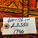 Vintage moroccan rug 400x176 cm berber atlas, tribal