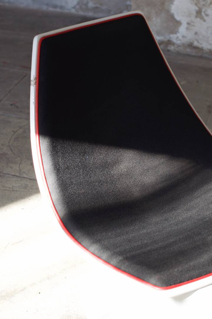 Space Age armchair lacquered fiber and fabrics 1970