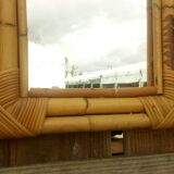 Bamboo and rattan mirror  56 × 36 cm
