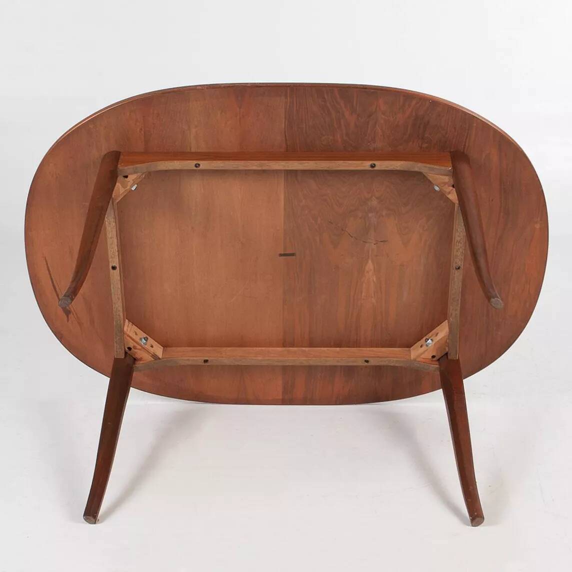 Scandinavian table "Ovalen" in birch, stamped Carl Malmsten, Sweden, 1960s.