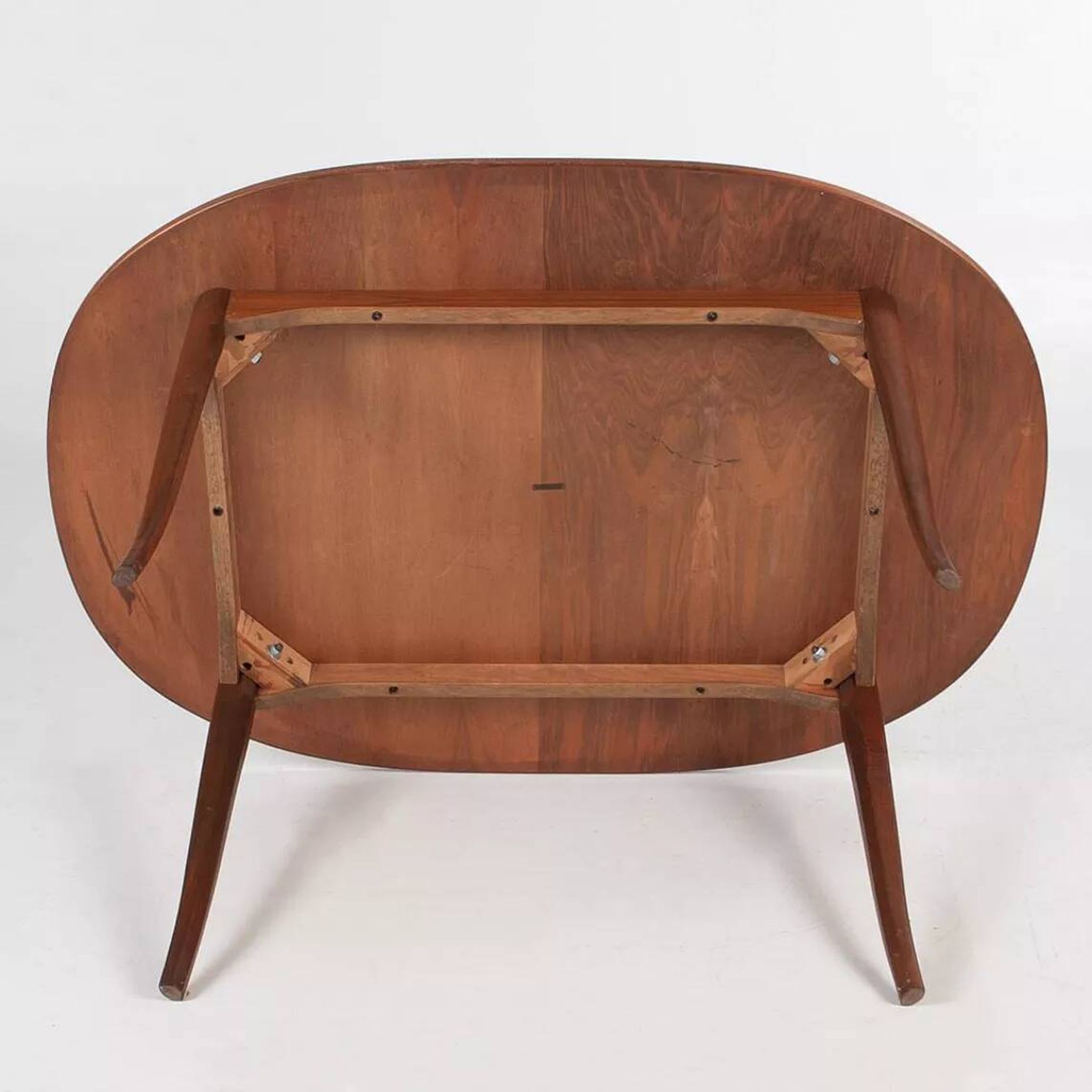 Scandinavian table "Ovalen" in birch, stamped Carl Malmsten, Sweden, 1960s.