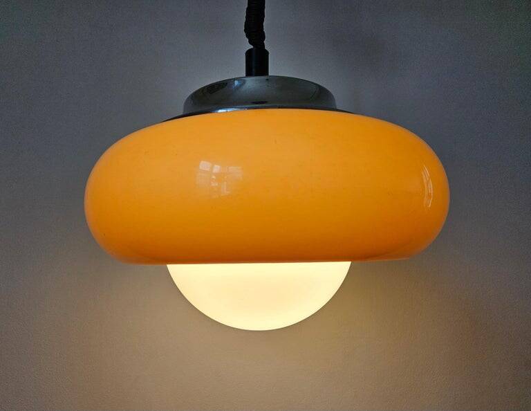 Rare Midcentury Pendant Meblo, Space Age, Harvey Guzzini, Italy, 1970s