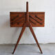 Vintage Wood Worker / Sewing Box / Oak / Compass Feet / Retro / Vintage / 1950