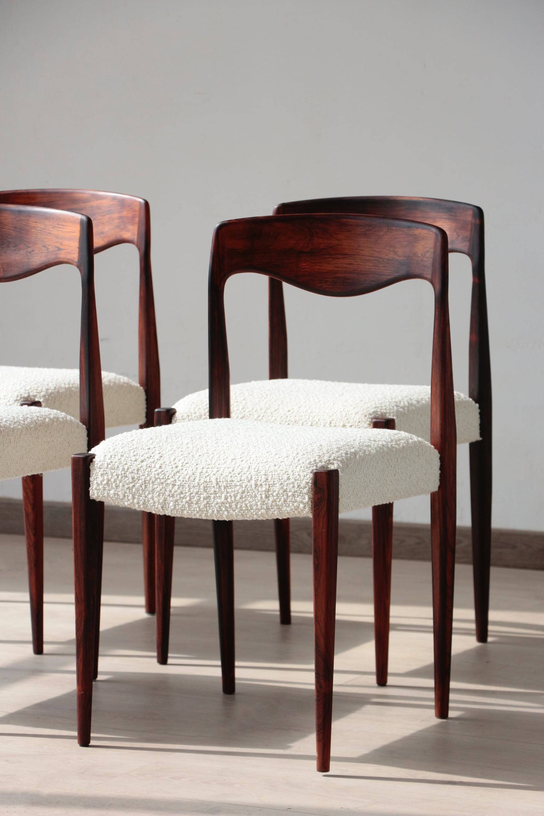 Set of 4 Scandinavian rosewood chairs – Otto Møller style | Vintage