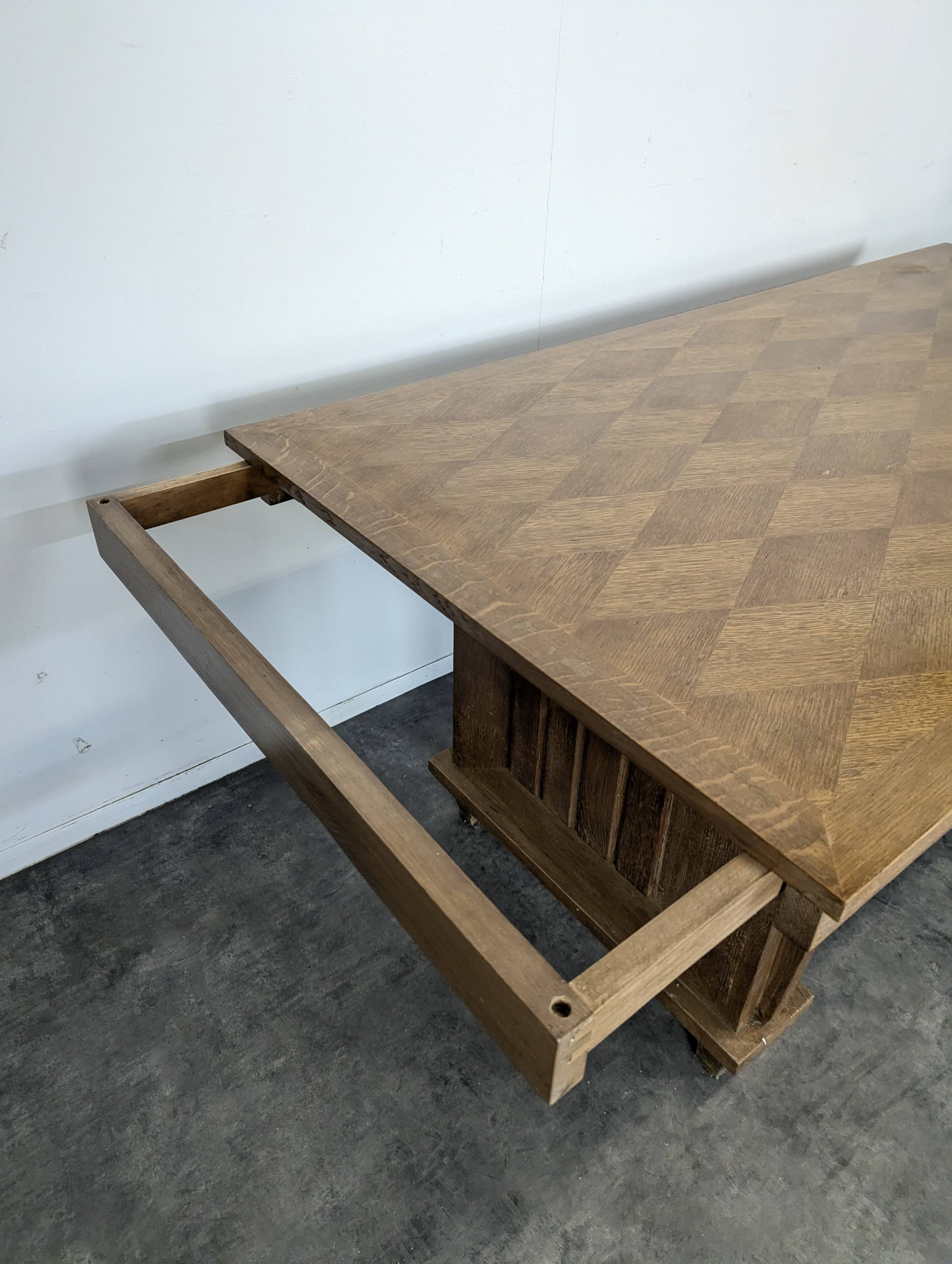 Oak desk in Art Deco style.