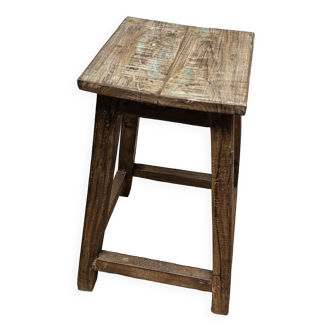 Burmese teak workshop stool