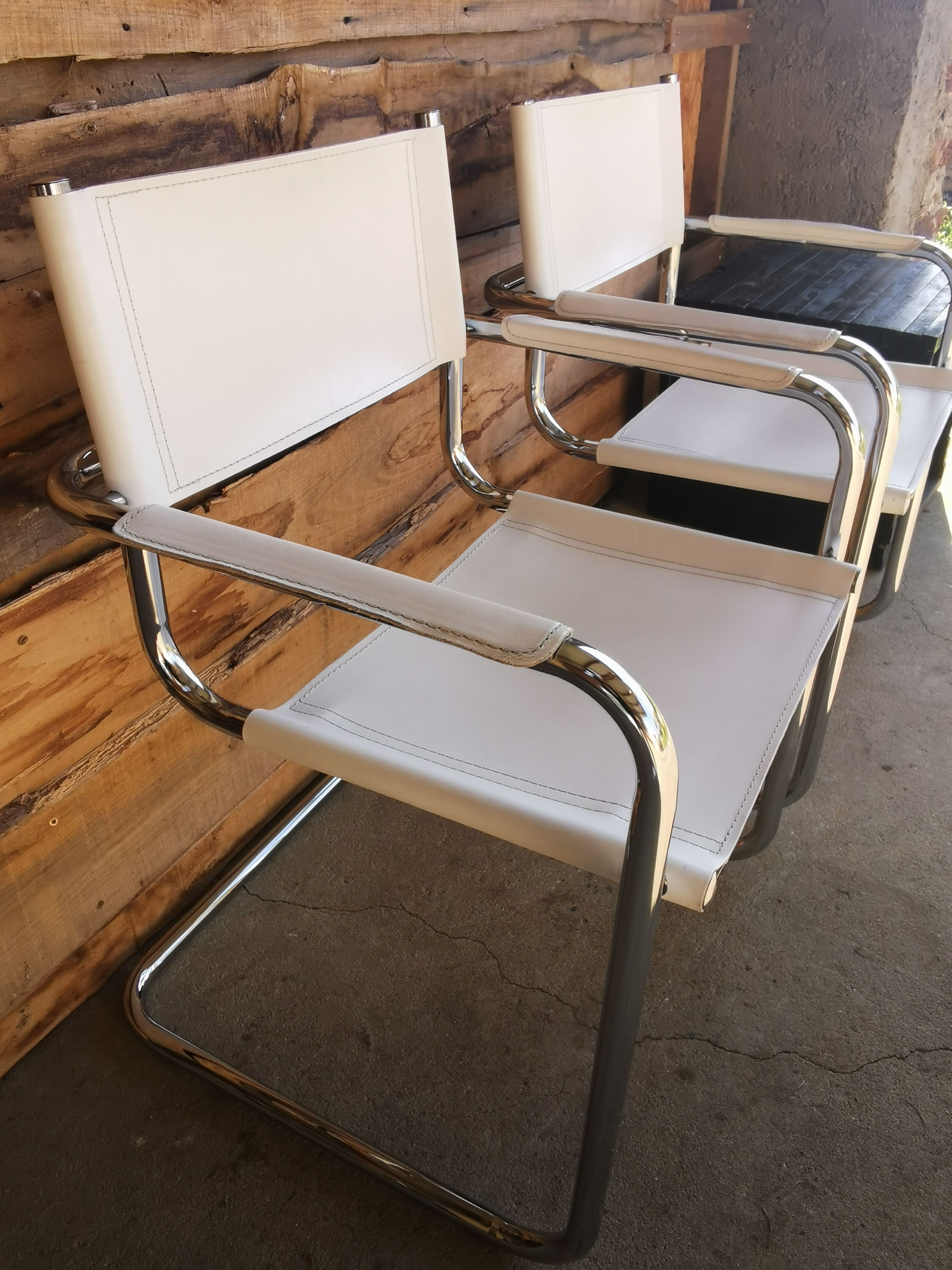 Leather armchairs