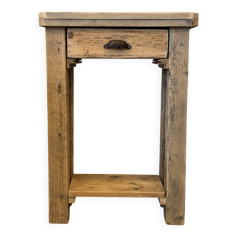 Raw wood workbench / console