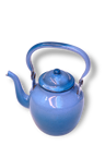 Blue enamelled kettle on ty and die!
