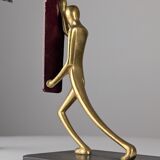 Art Deco Bronze Candelabra Pair by Karl Hagenauer, 1930s