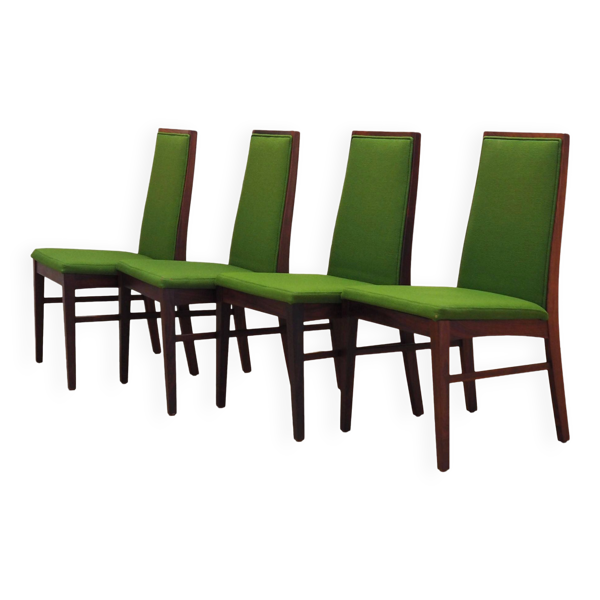 Ensemble de quatre chaises en palissandre, design danois, années 1970, éditeur : Dyrlund