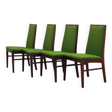 Ensemble de quatre chaises en palissandre, design danois, années 1970, éditeur : Dyrlund