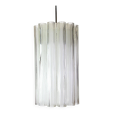 Cylindrical suspension with crystal glass by Doria, Germany, 1960s