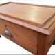 Bedside table with chest drawer on teak wood desk legs