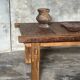Large upcycled golden teak coffee table L1m60 W70 H45