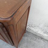 Louis XV style rustic buffet in solid walnut