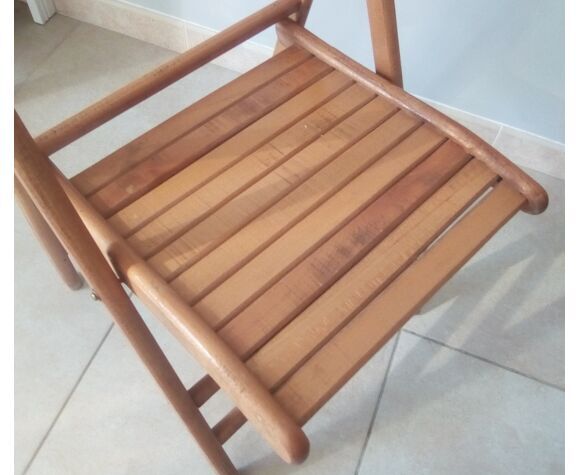 Vintage wooden folding chair