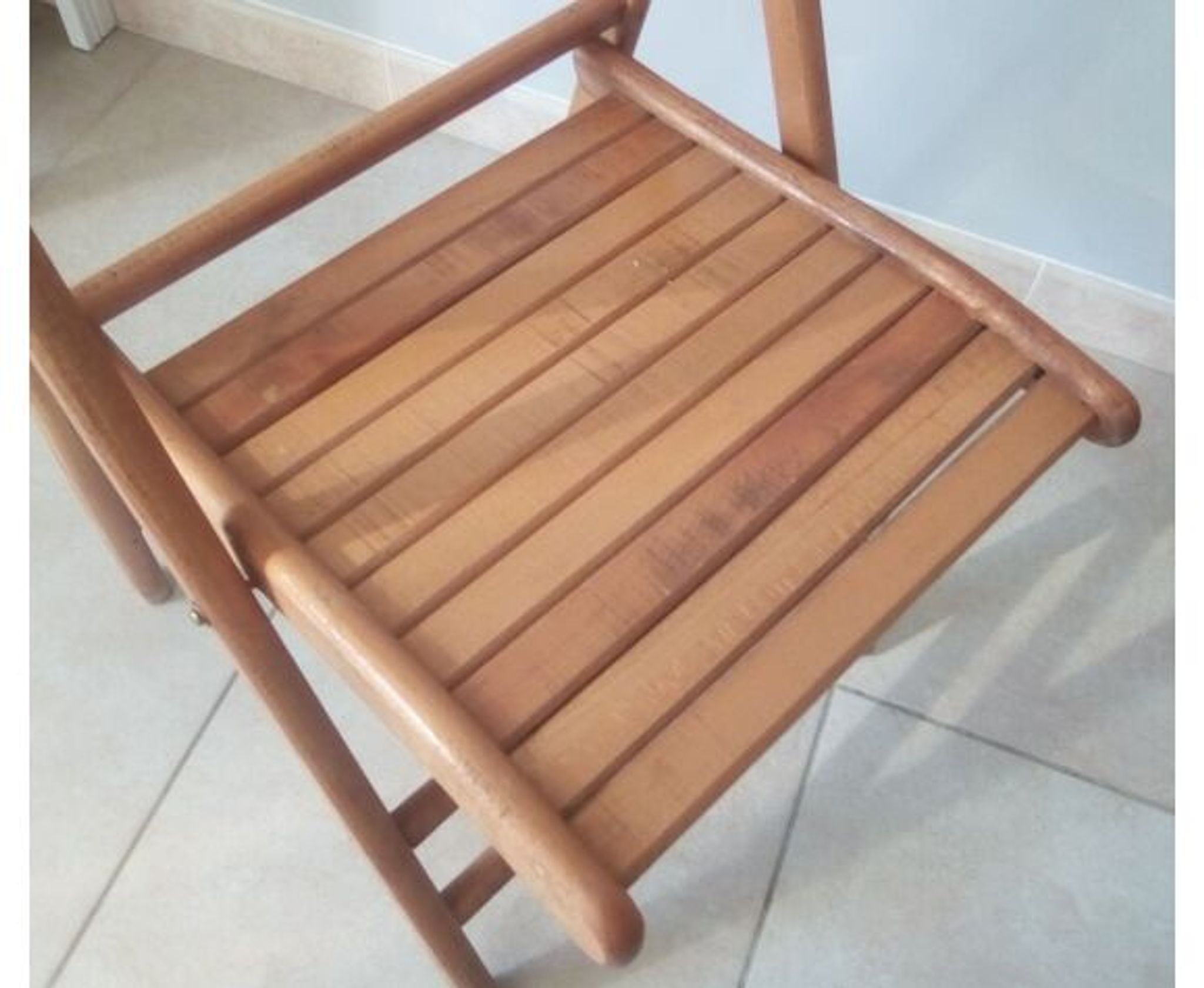 Vintage wooden folding chair