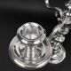 Pair of chrysalia silver metal 3-light candlestick holders