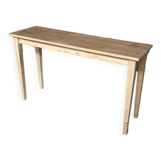 Superbe console fine, table d'appoint en bois Design Vintage pieds fuseaux décoration rare