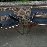 Pair of Wassily armchairs by Marcel Breuer