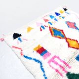 Moroccan Berber Azilal rug with colorful patterns, 1.40x0.98m