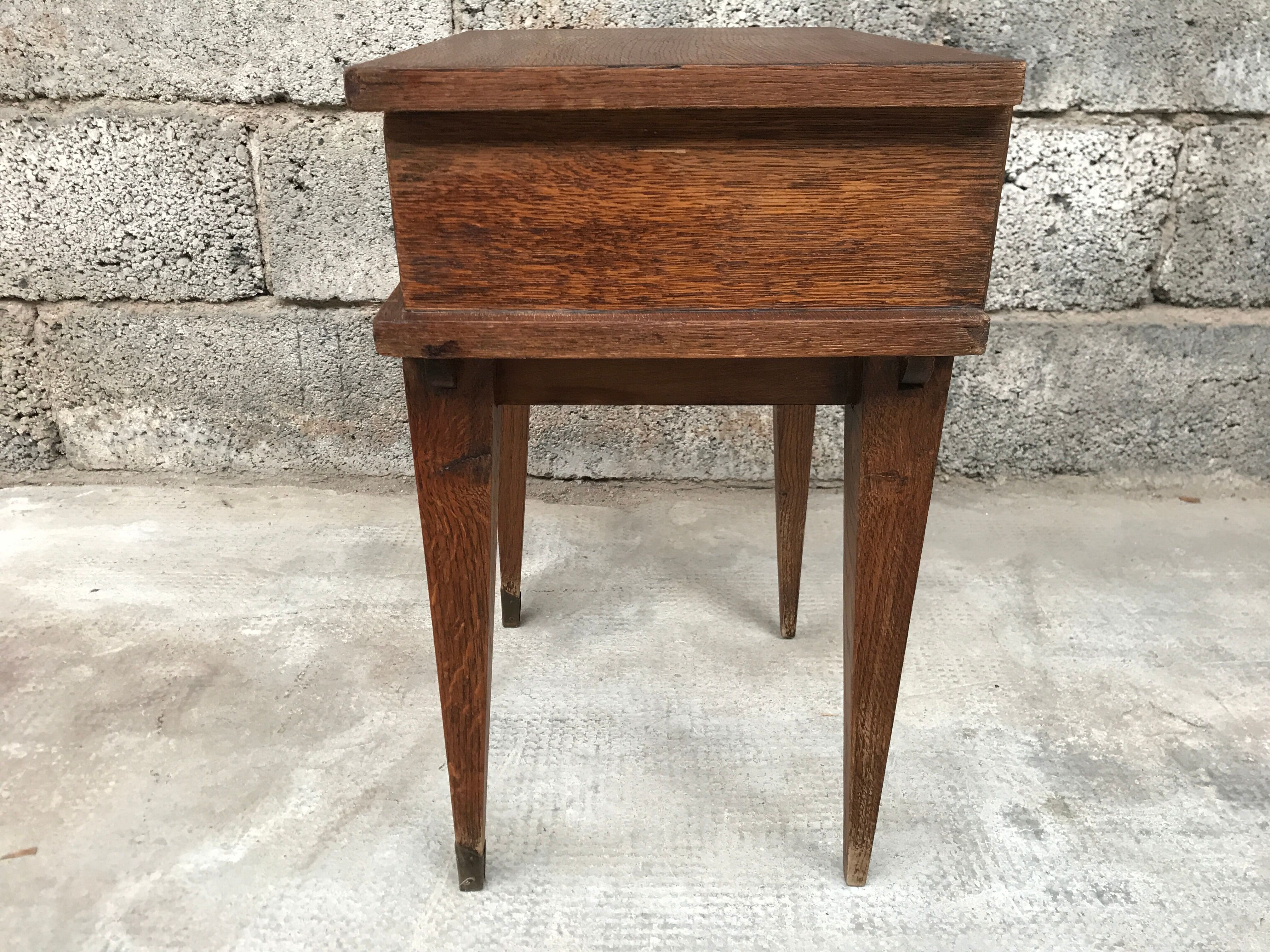 Bedside bedside table end of vintage 1950 vintage sofa - oak - retro bedside