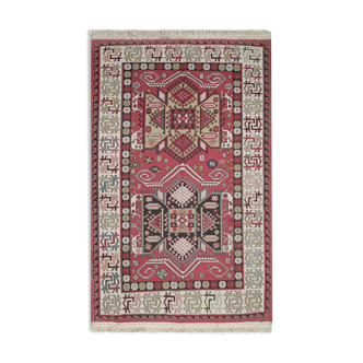 Tapis afghan Soumakh traditionnel en laine rouge Rug-122x183cm