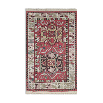 Handmade Afghan Soumakh Rug Traditional Red Wool Area Rug-122x183cm
