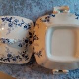 Rare earthenware vegetable dish with floral decoration bfk boch frères keramik