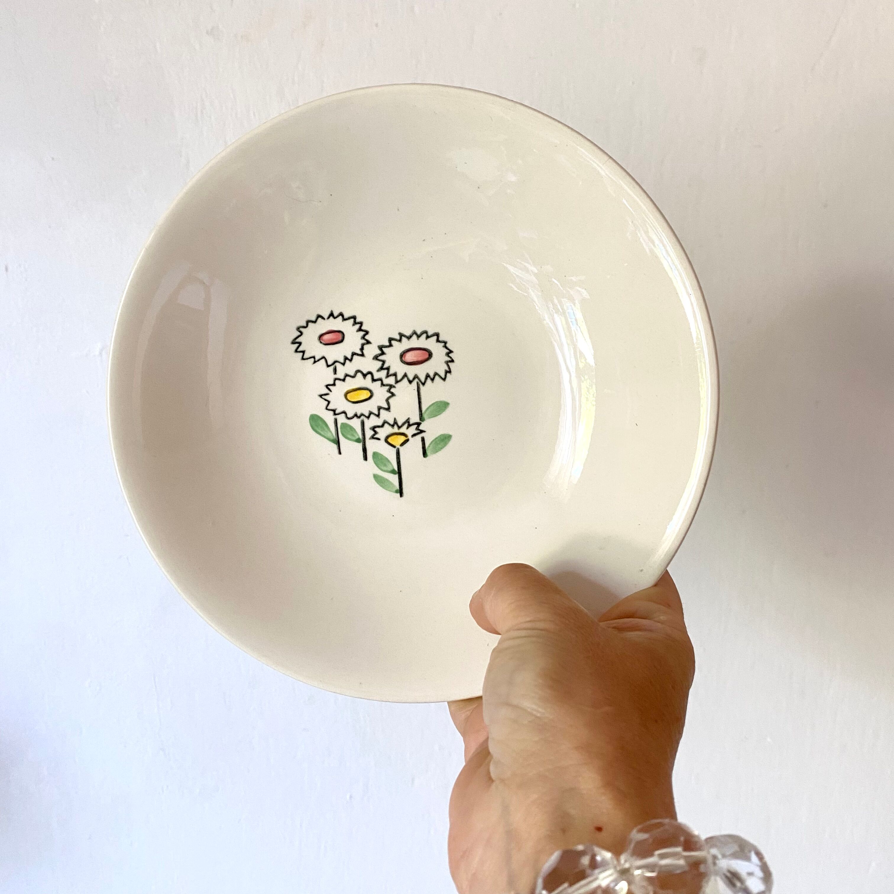 Hollow earthenware plates from Gien