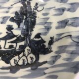 Asia, celadon porcelain plate with fisherman decor, late 19th century