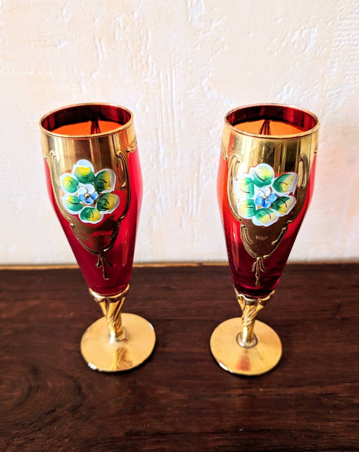 Murano champagne flutes