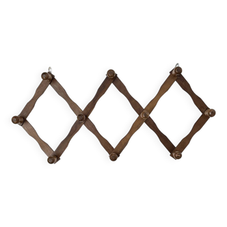 Extendable coat rack with 10 hooks