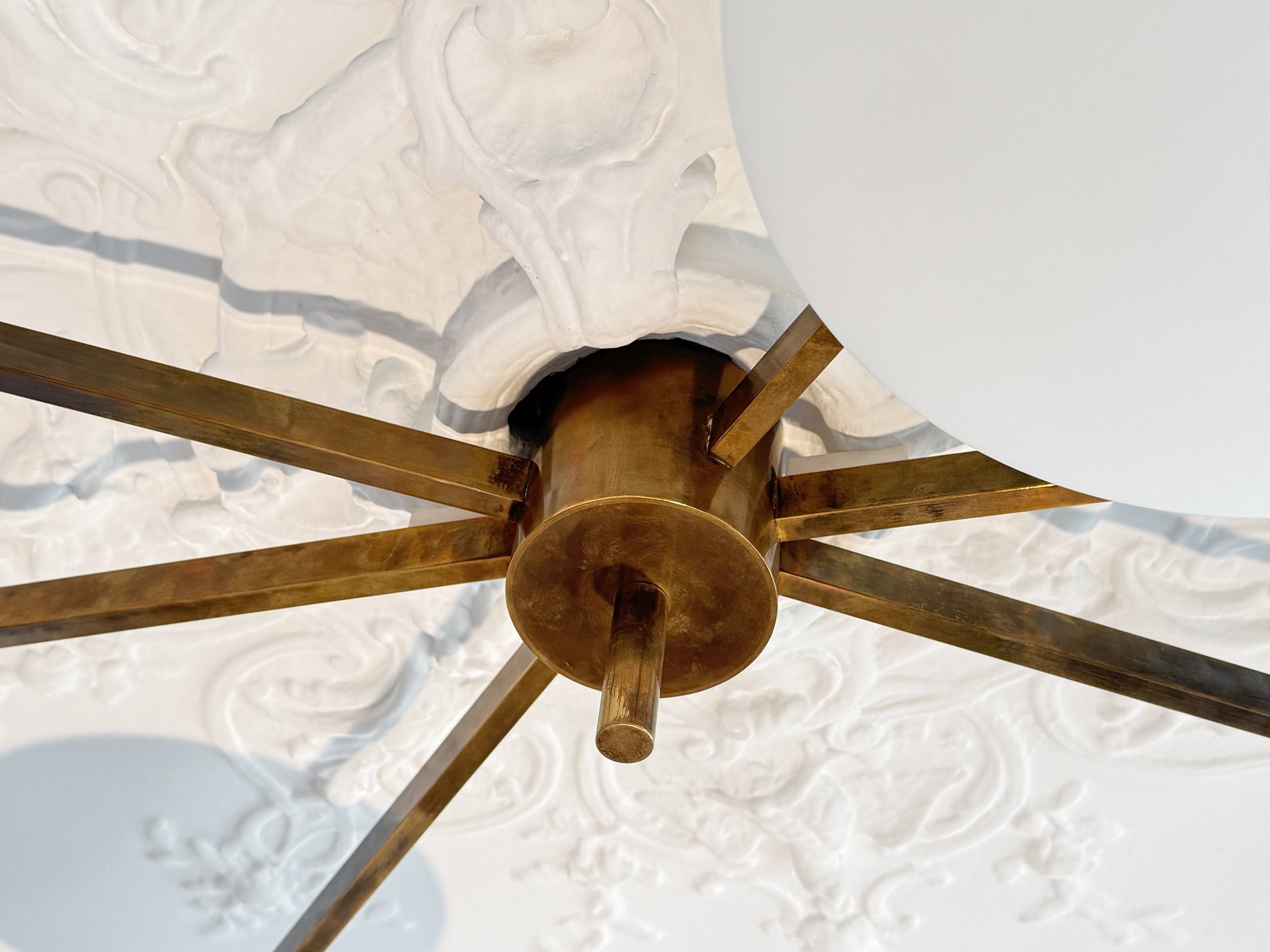Angelo Lelii lustre plafonnier modèle 6 lune édition arredoluce