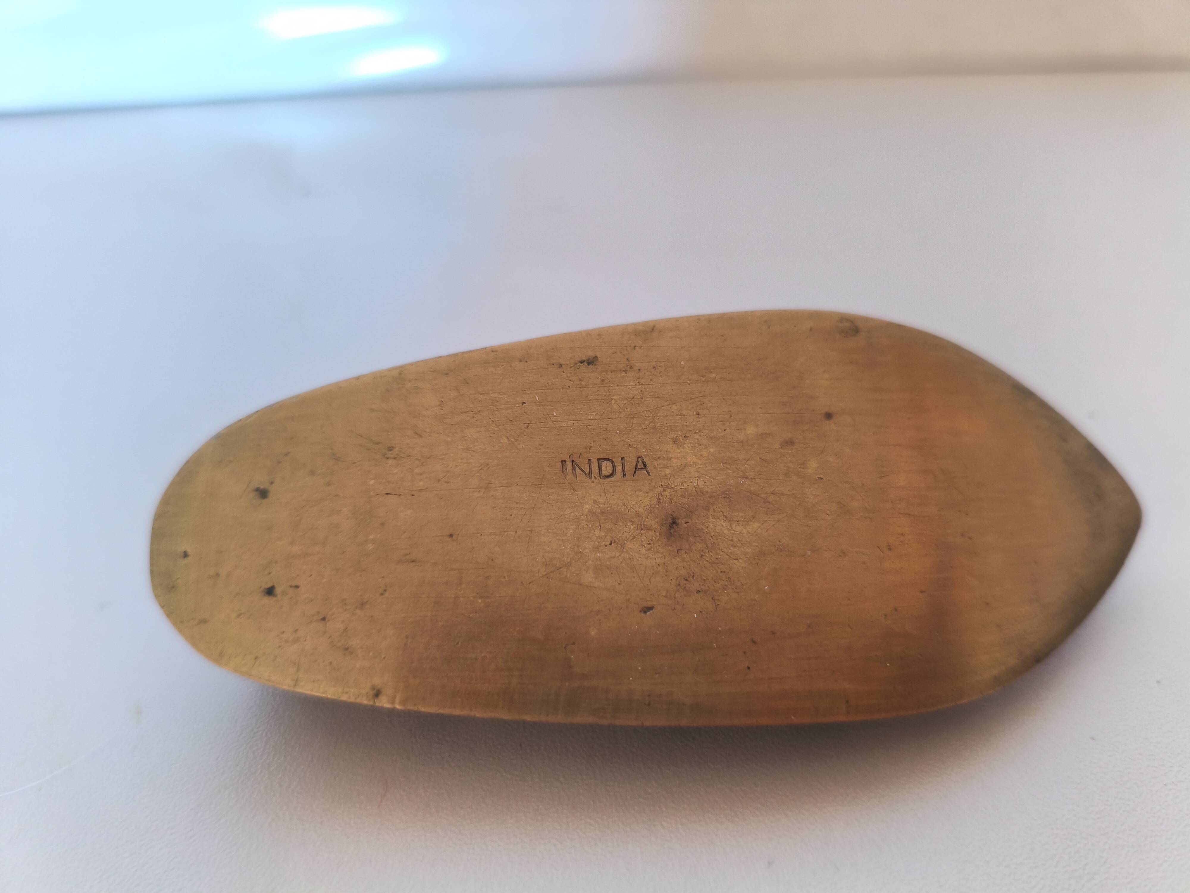 Cendrier Porte encens en laiton babouche origine inde