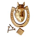 Solid brass horse door knocker
