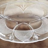 Plat en verre ciselé compartimenté