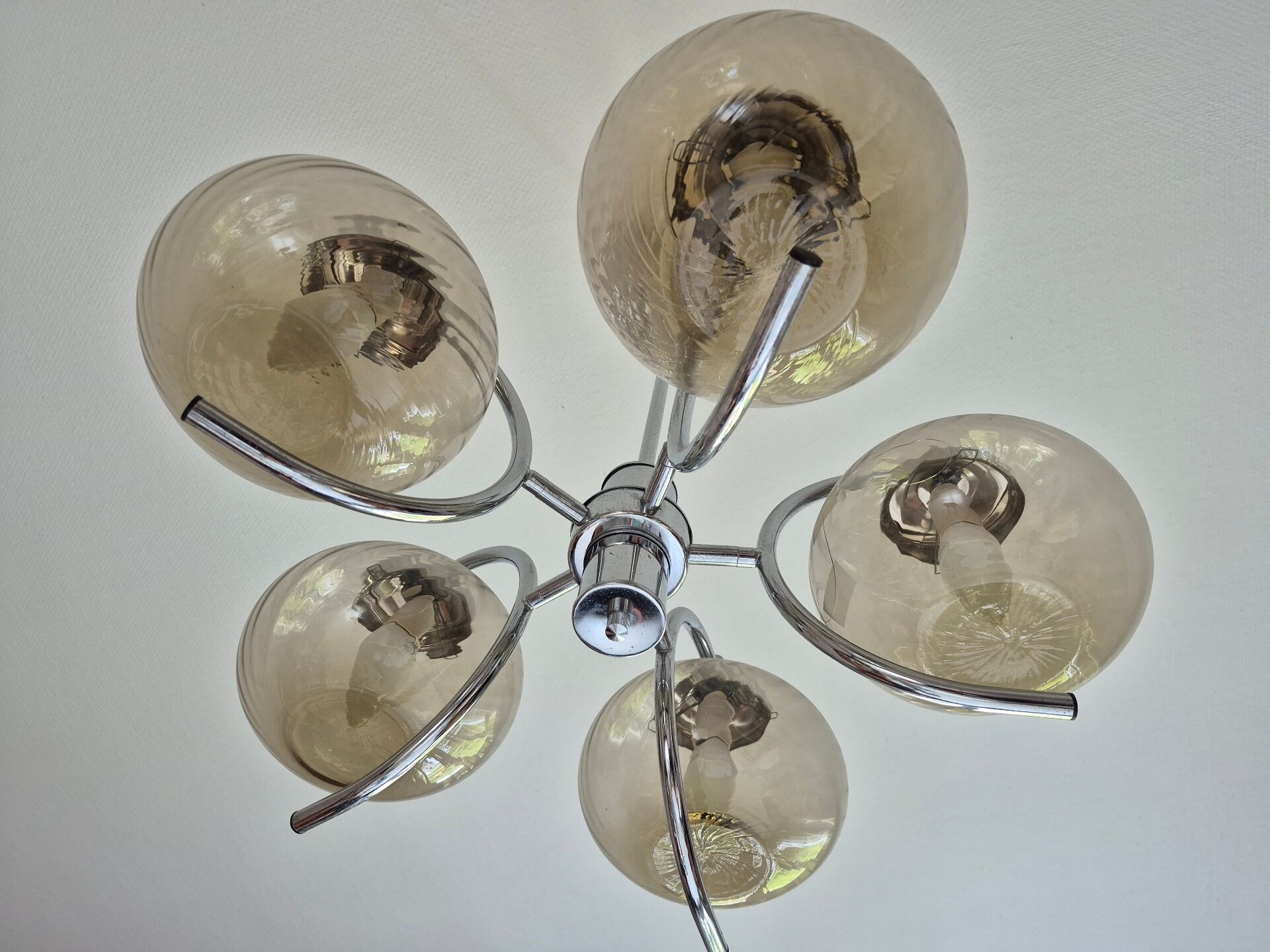 Chrome chandelier 1970