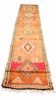 Tapis berbère marocain vintage couloir en laine – Pièce unique – 90 × 390 c