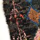 Moroccan Berber carpet Black Boucherouite with diamonds and colorful patterns 192x145cm