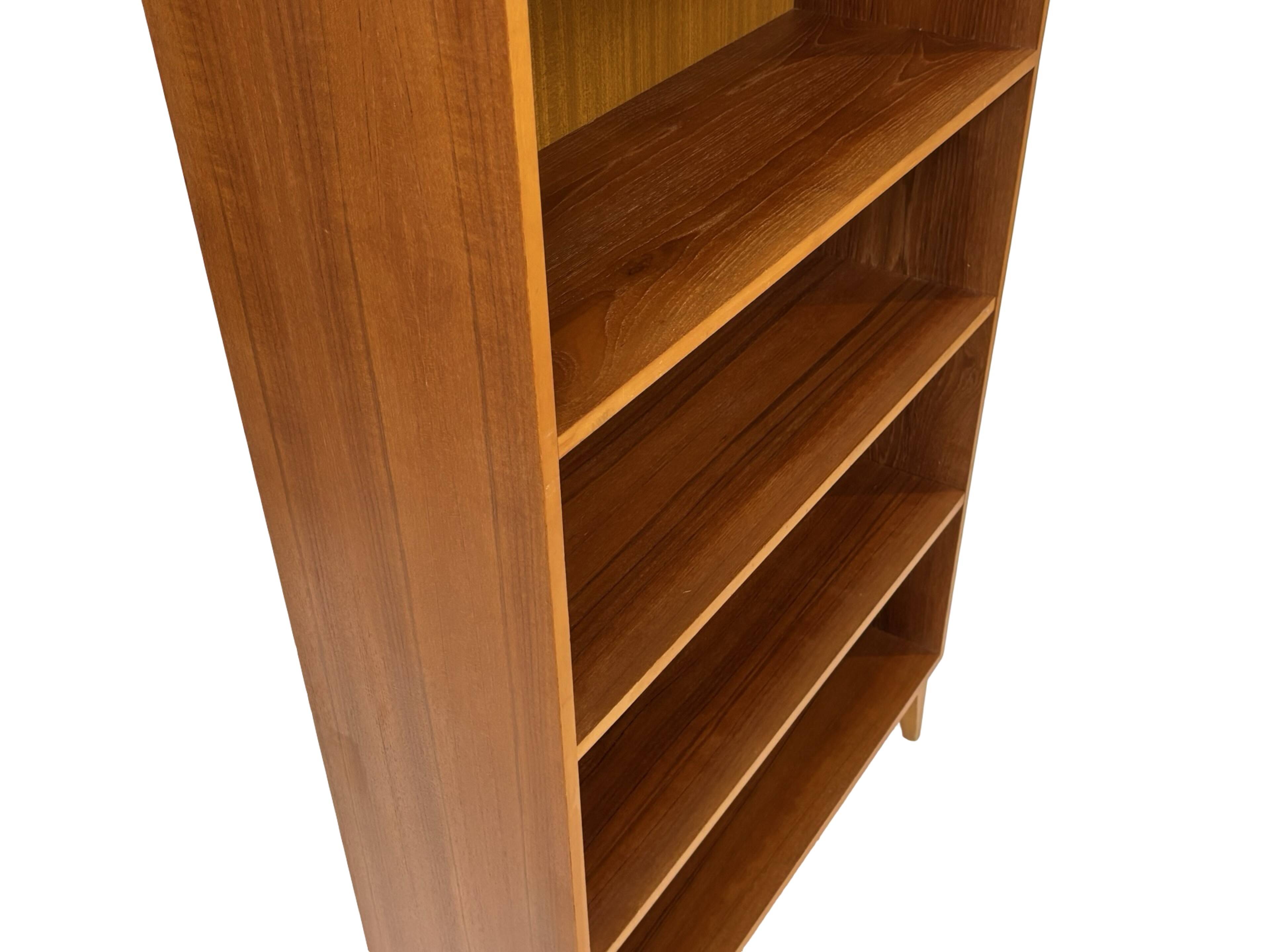 Large vintage teak bookcase, Danish design, 1960s