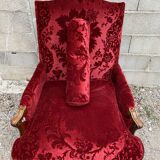 Rest chair Louis XV red velvet
