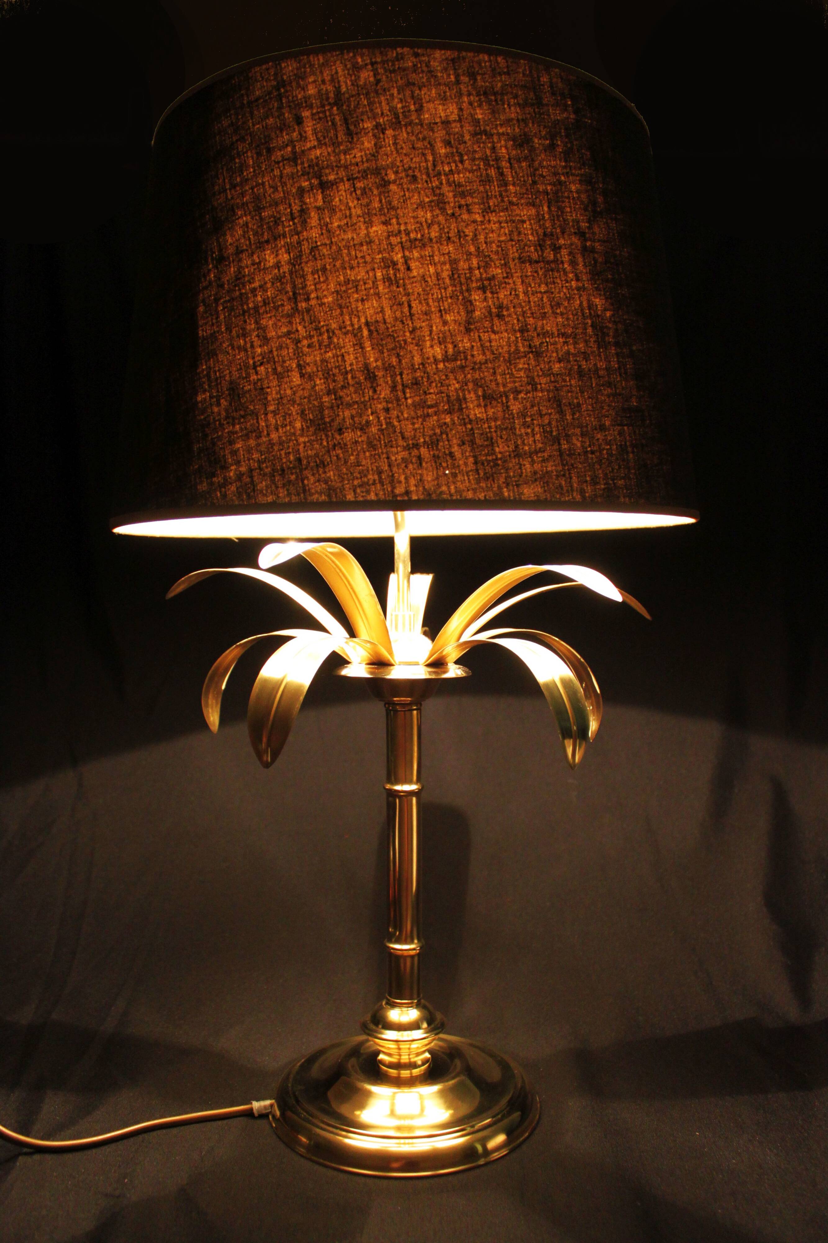 Hollywood Regency style bamboo lamp, 1960.
